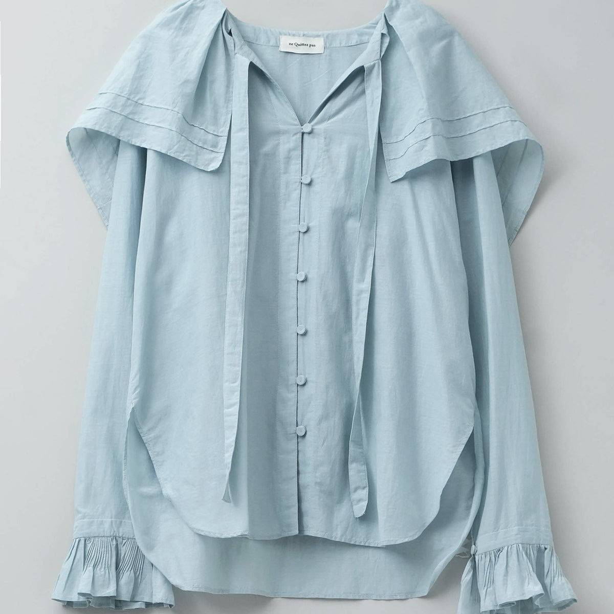 Cotton Silk Flare Collar Blouse | Pasand by ne Quittez pas 