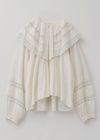 【9/2 10時発売】Cotton Dobby Lace Collar Blouse