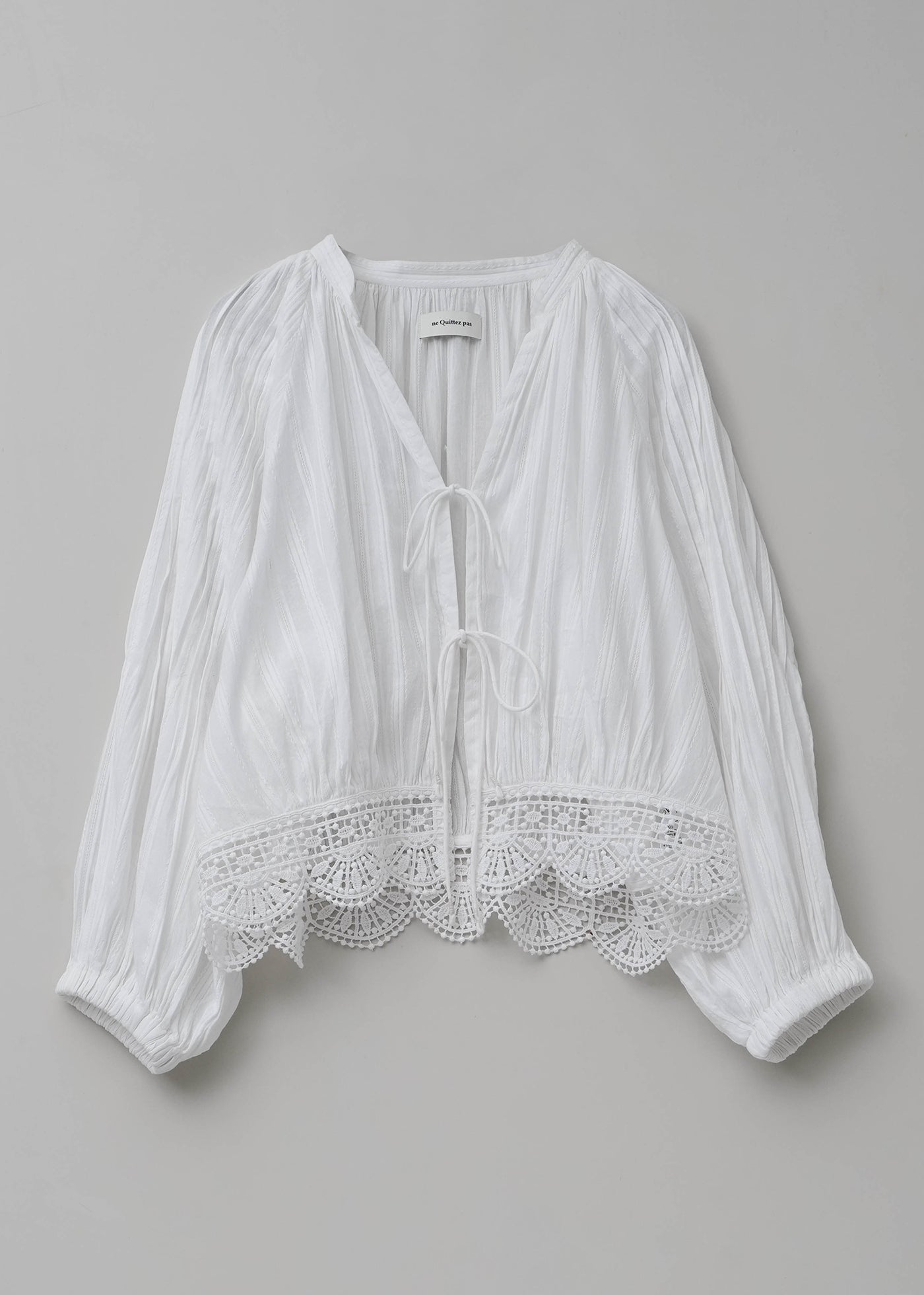 【7/22 10時発売】Cambric Dobby Lace Blouse