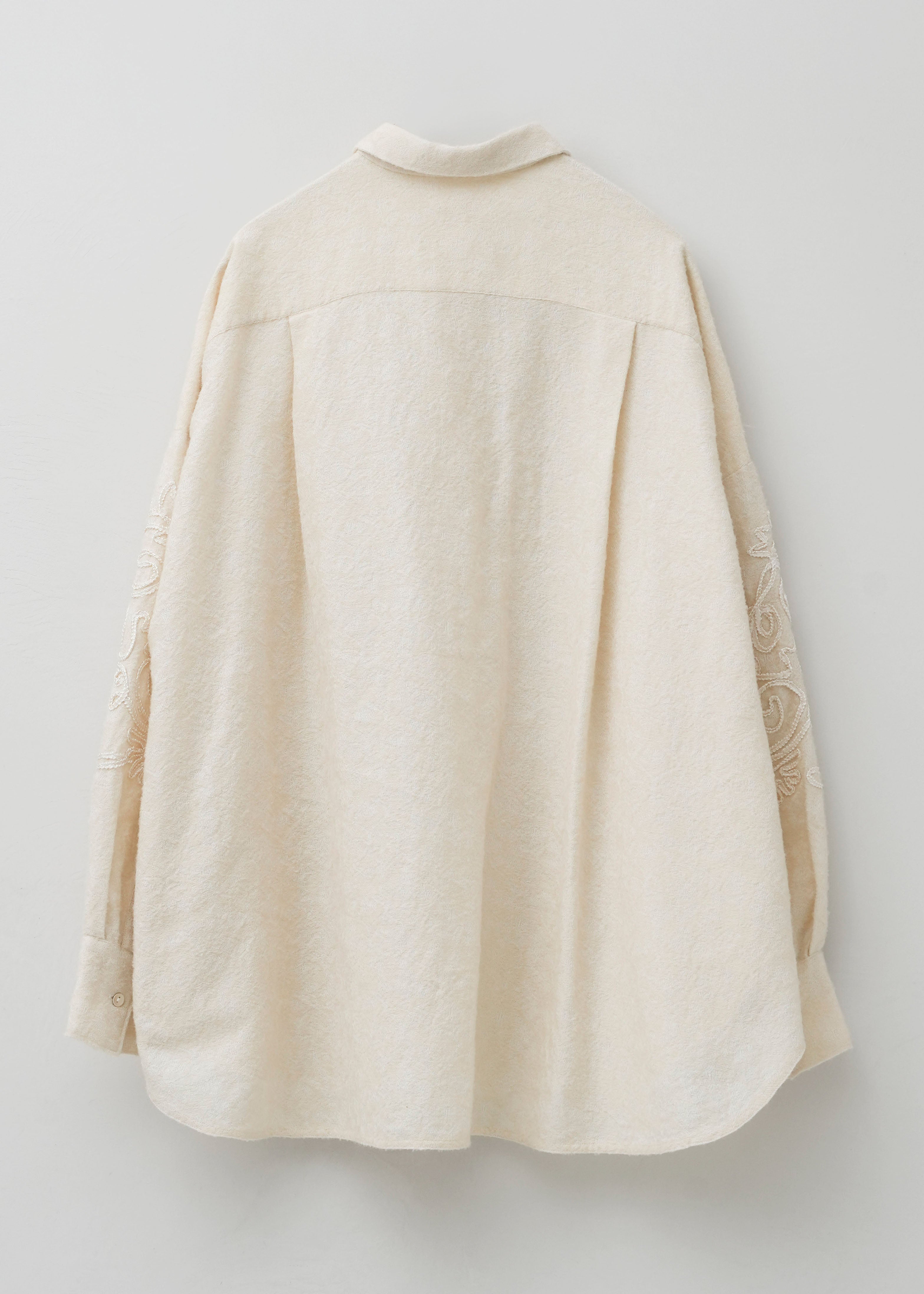 【10月上旬お届け予定】Wool Jacquard Embroidery Shirt