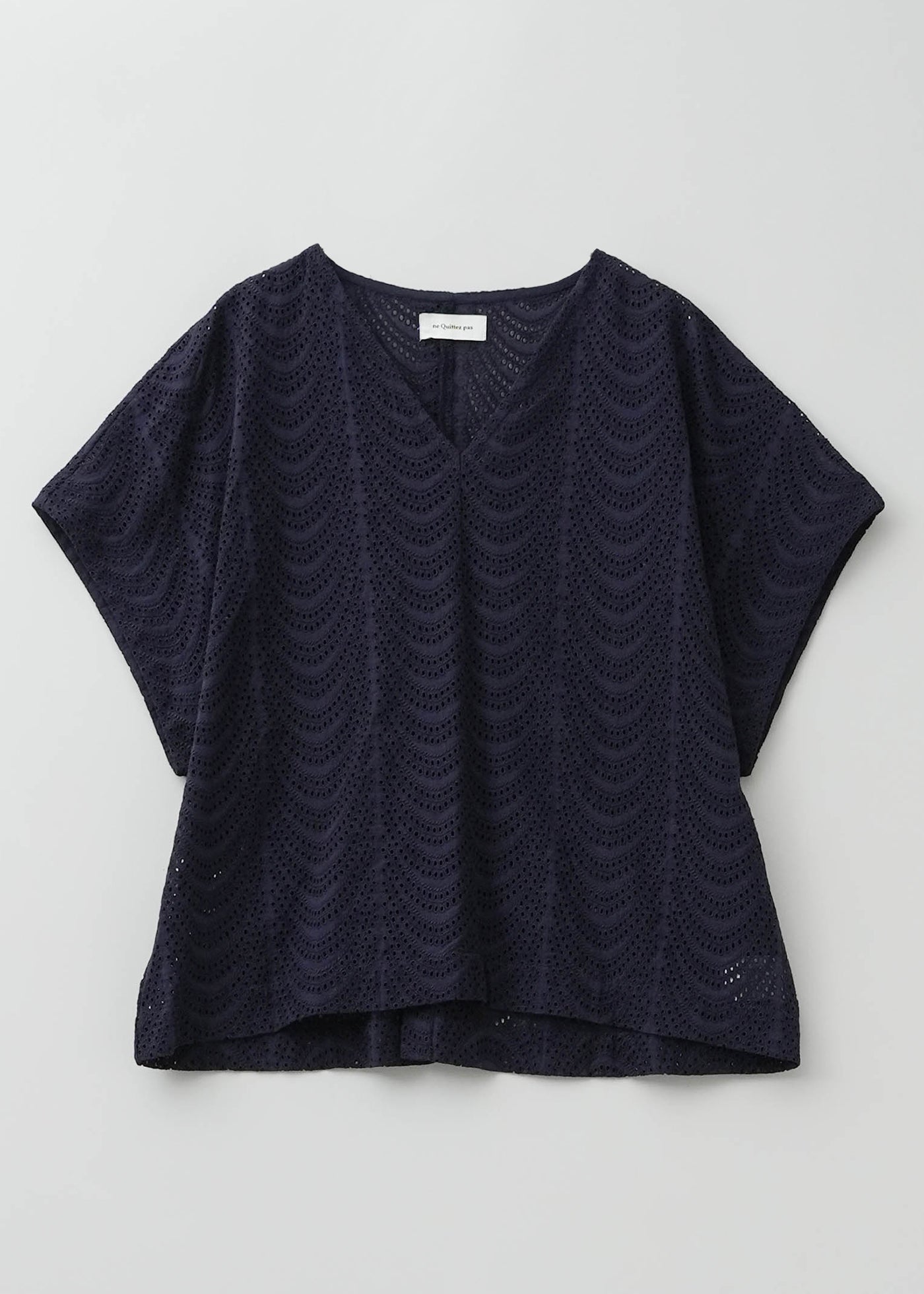 【6月上旬お届け予定】Cotton Voile Neem Cifre Embroidery Sleeveless Top