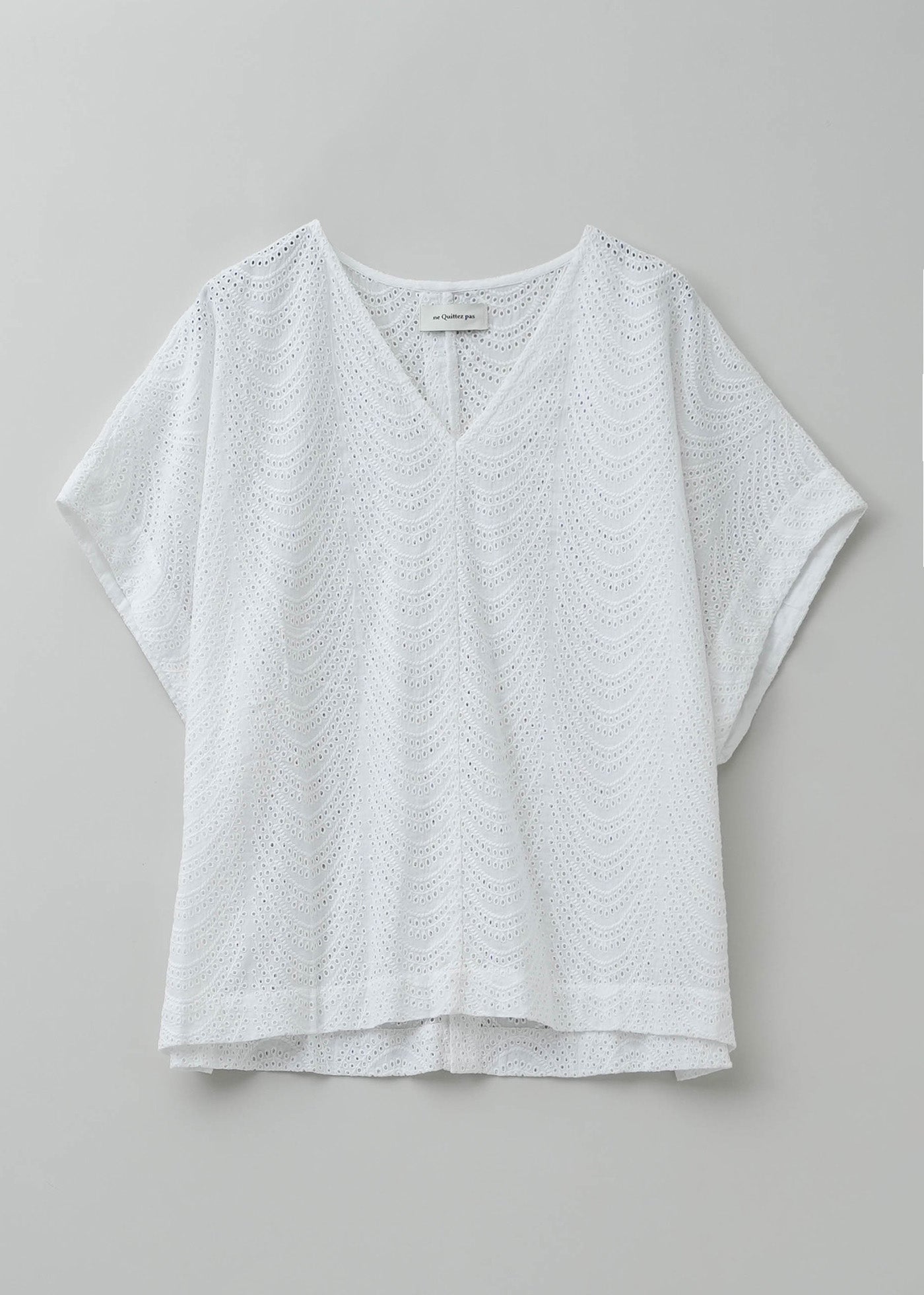 【6月上旬お届け予定】Cotton Voile Neem Cifre Embroidery Sleeveless Top