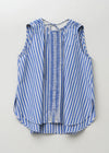 Poplin Wave Tuck Top