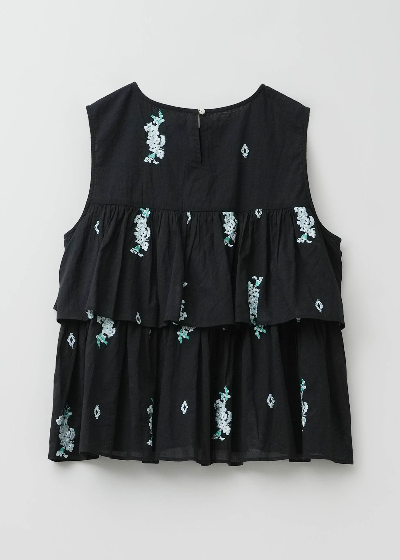 【4月中旬お届け予定】Cotton Voile Jasmine Embroidery Sleeveless Top