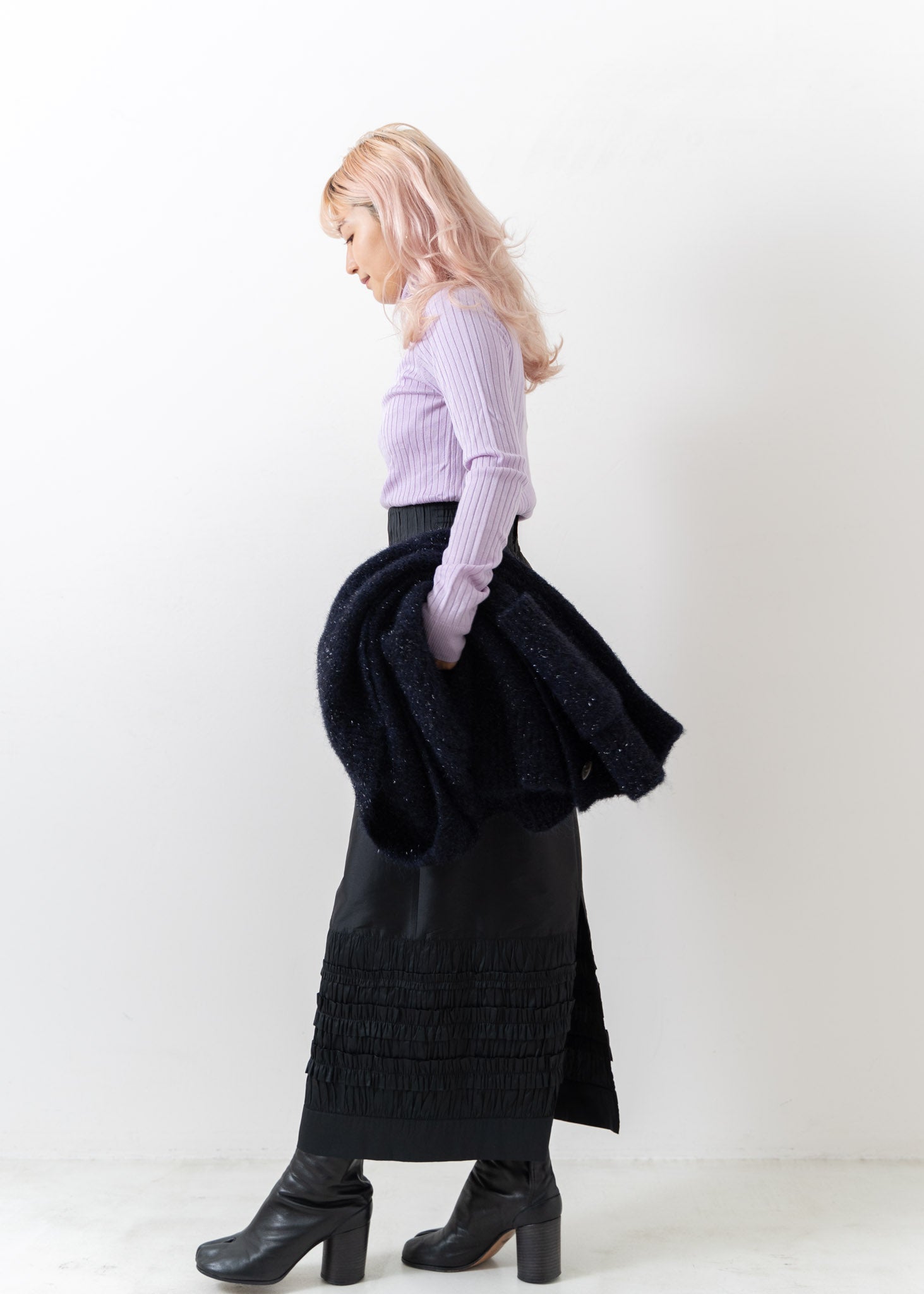 Poly Dupion Frill Skirt | Pasand by ne Quittez pas | パサンドバイ 