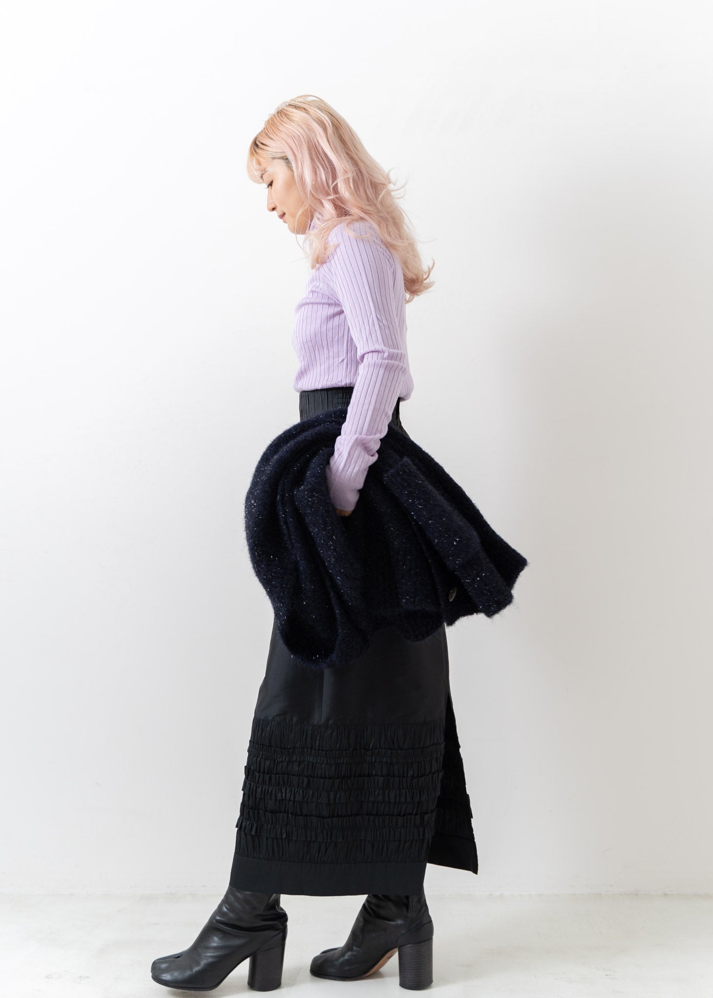 Poly Dupion Frill Skirt