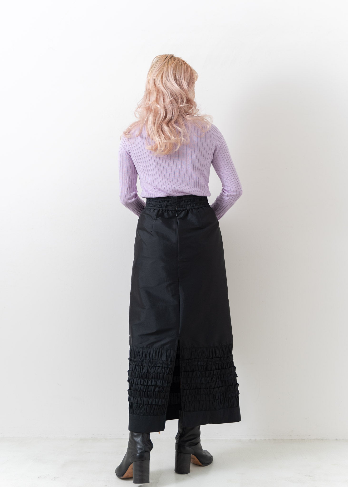 Poly Dupion Frill Skirt