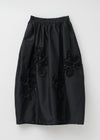 【9月下旬お届け予定】Poly Dupion Frill Embroidery Skirt