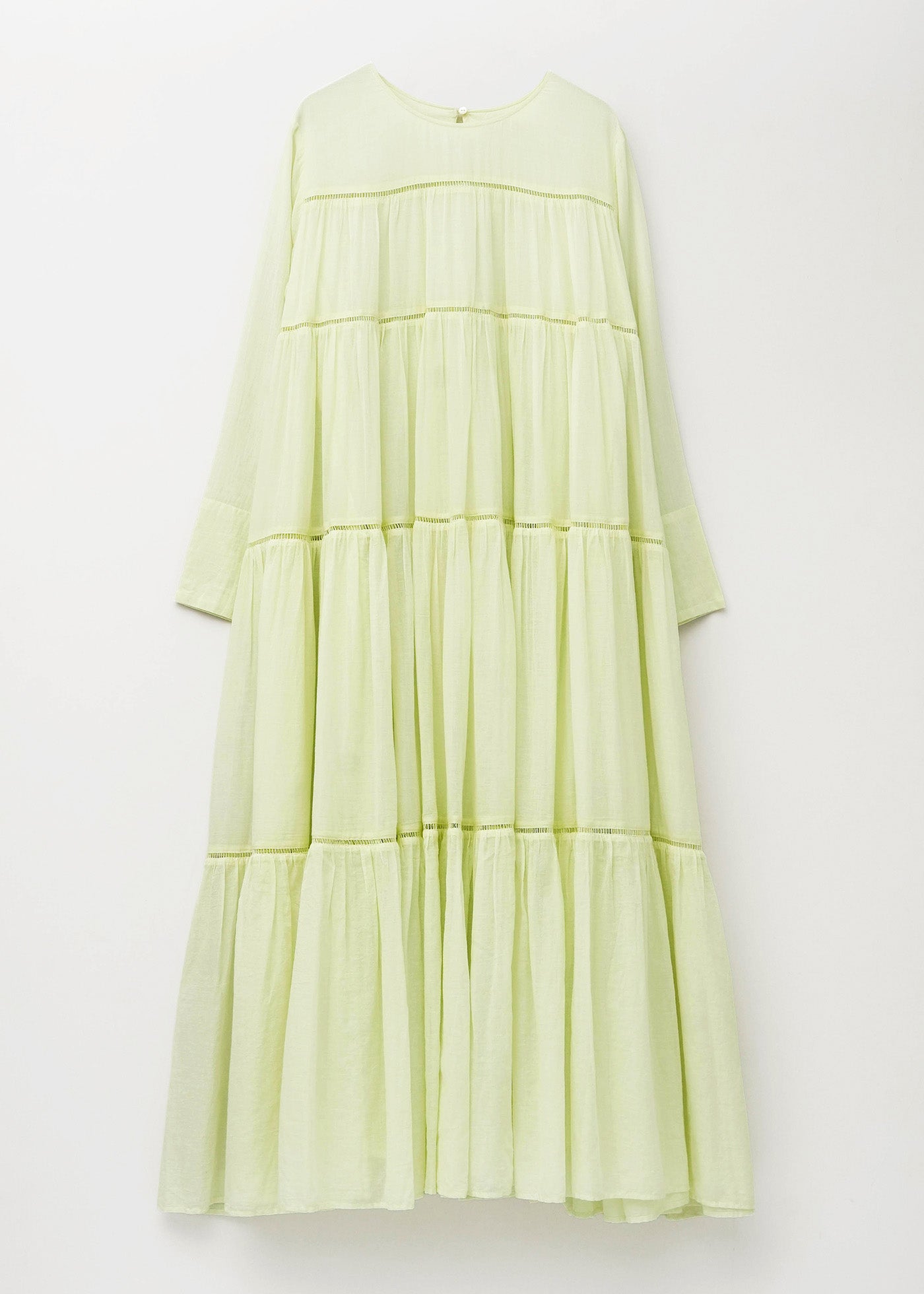Cotton Voile Tiered Maxi Dress | Pasand by ne Quittez pas | パサン