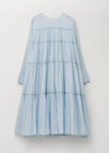 Cotton Voile Tiered Middle Length Dress