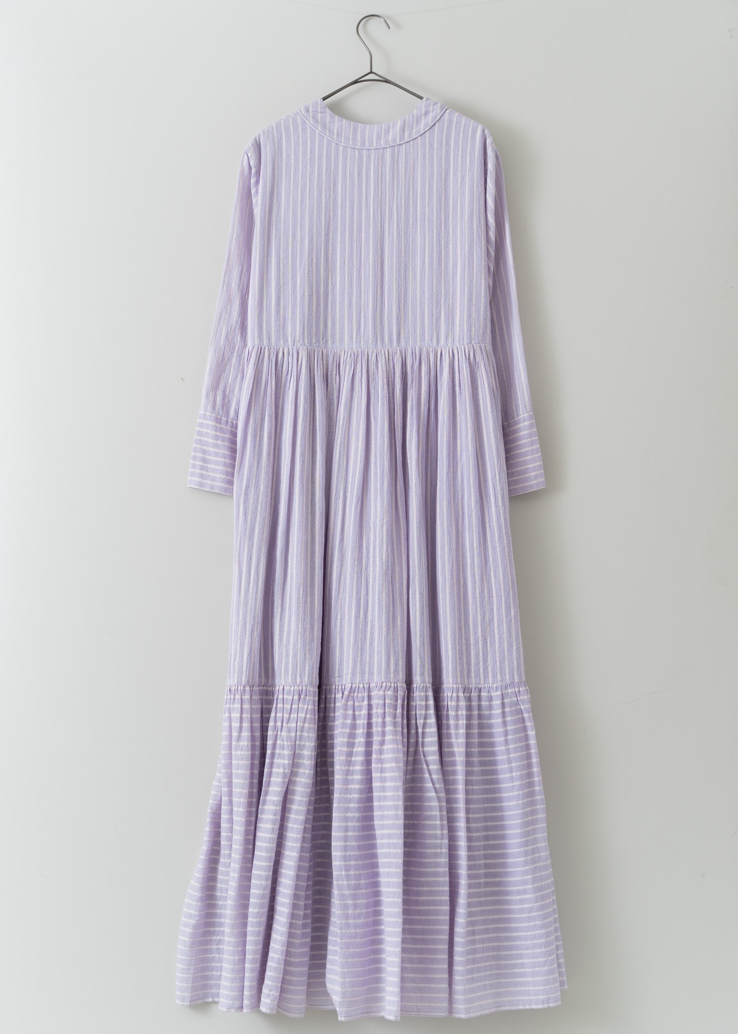 Cotton Lurex Stripe Tiered Dress