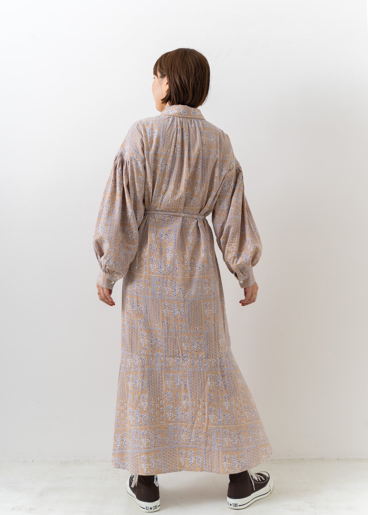 Crimp Cotton Patch Work Shirts Dress | Pasand by ne Quittez pas | パサンドバイヌキテパ