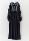 Crimp Cotton Embroidery York Dress