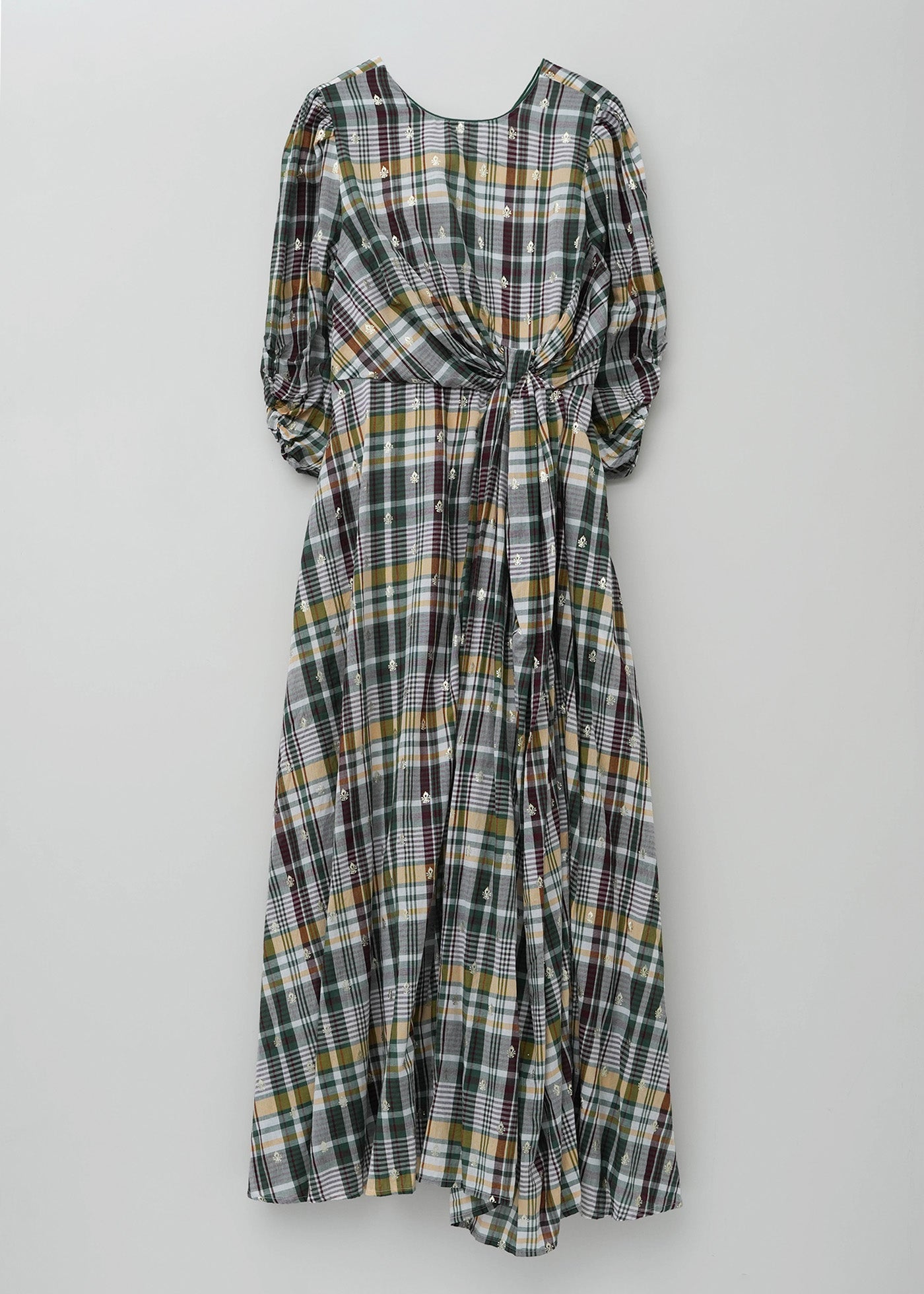完売品♡22SS ヌキテパ フォイルプリントドレス エスニック ワンピース F Cotton Foil Print Twisted Waist Dress | Pasand by ne Quittez pas