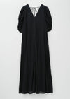 Cotton Gather Sleeve Dress