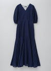 Cotton Organza Ladder Cifre Flare Dress