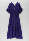 Cotton Zig Zag Dobby Waist Gather Dress