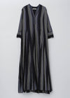 Cotton Voile Stripe Panel Dress