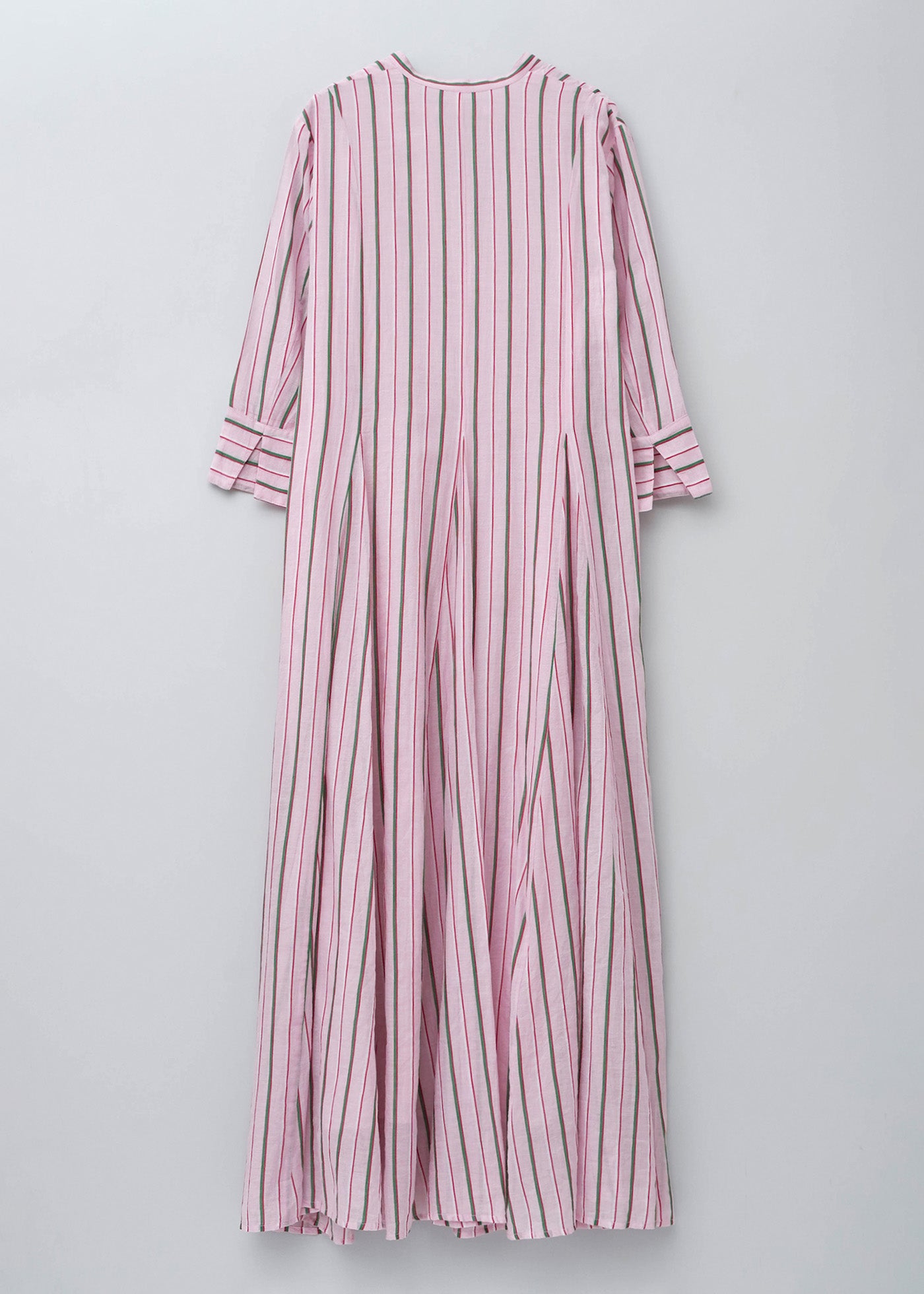 Cotton Voile Stripe Panel Dress