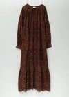 Cotton Voile Lupine Cifre Long Sleeve Dress