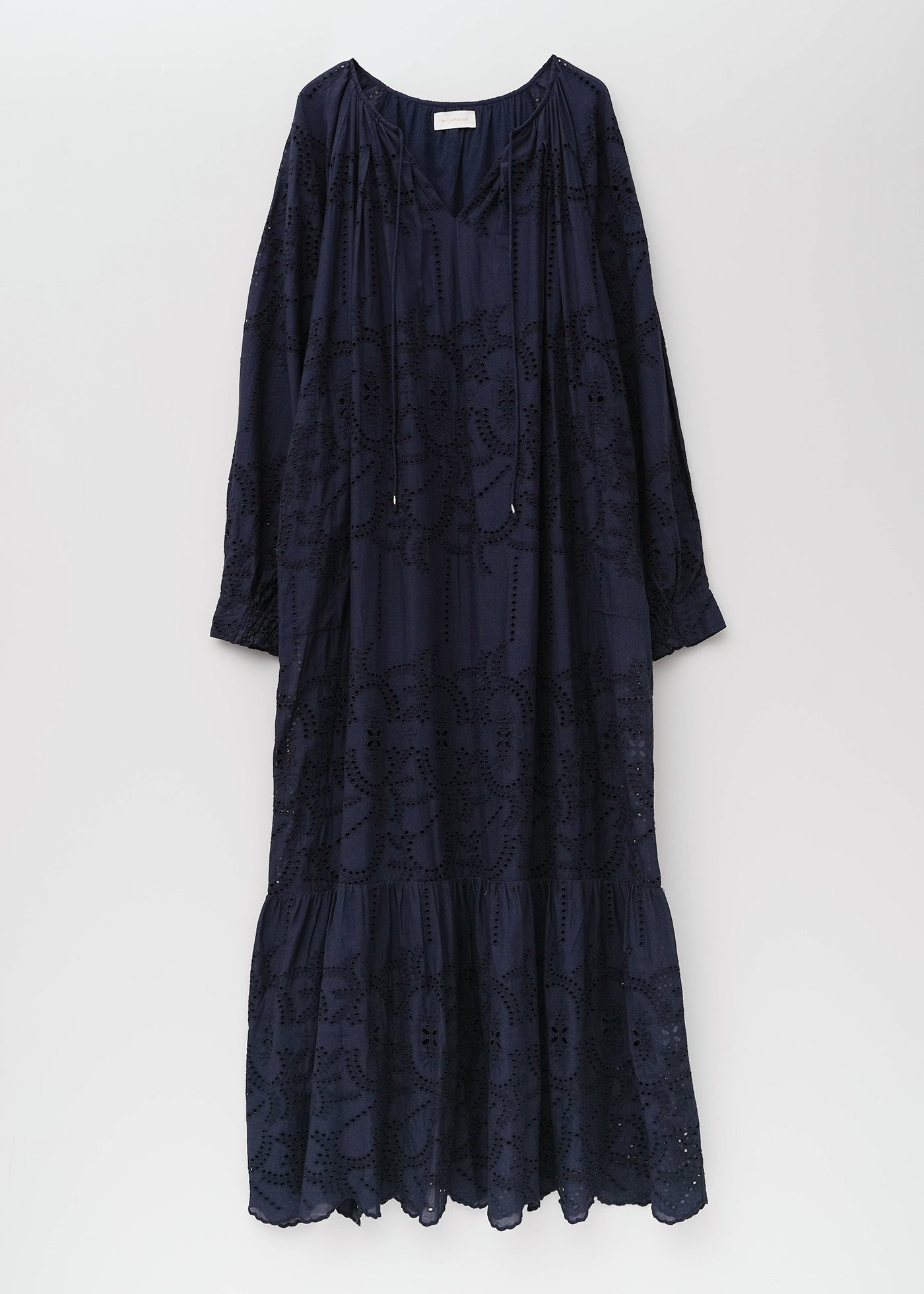 Cotton Voile Lupine Cifre Long Sleeve Dress