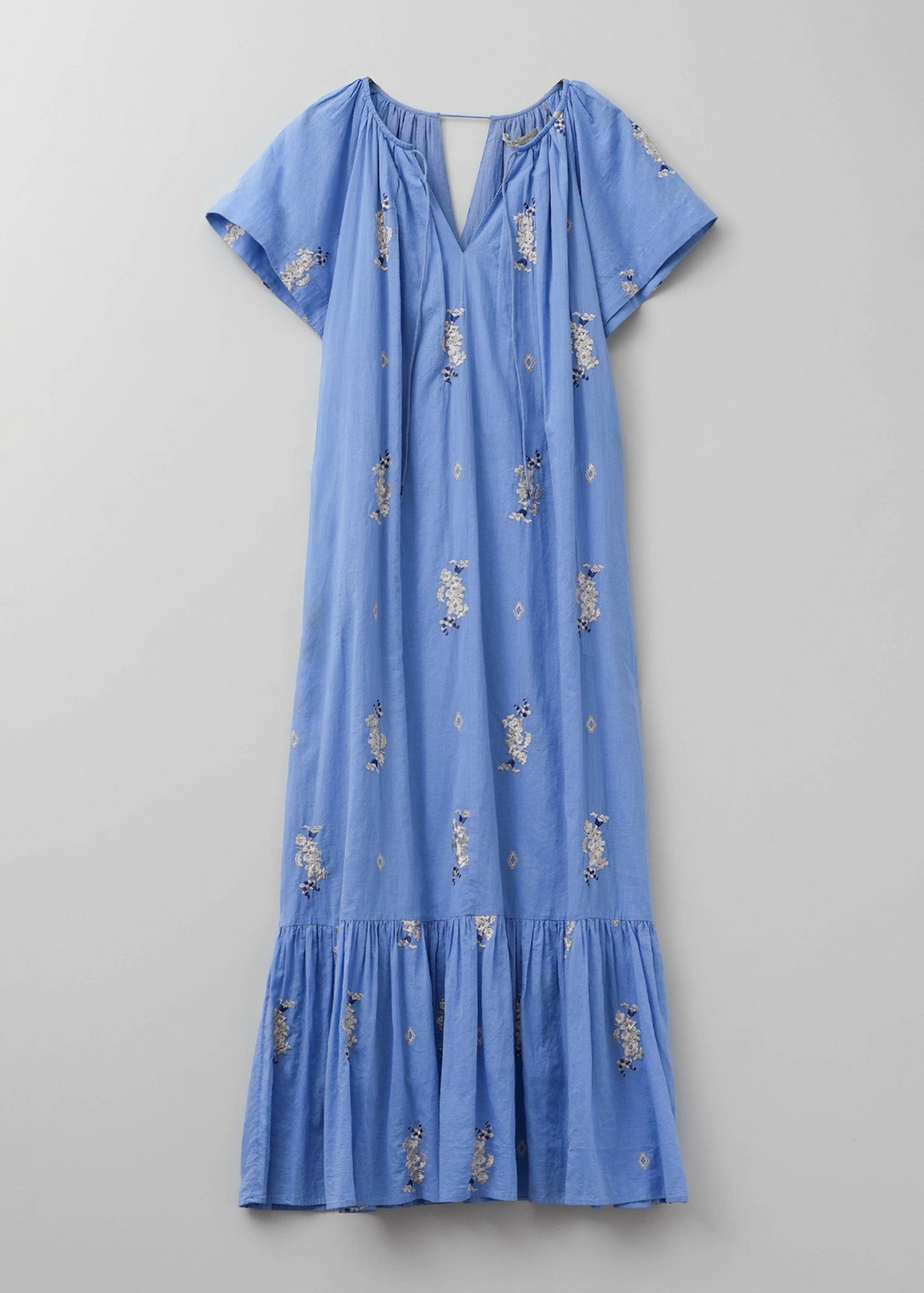 Cotton Voile Jasmine Embroidery Short Sleeve Dress | Pasand by ne