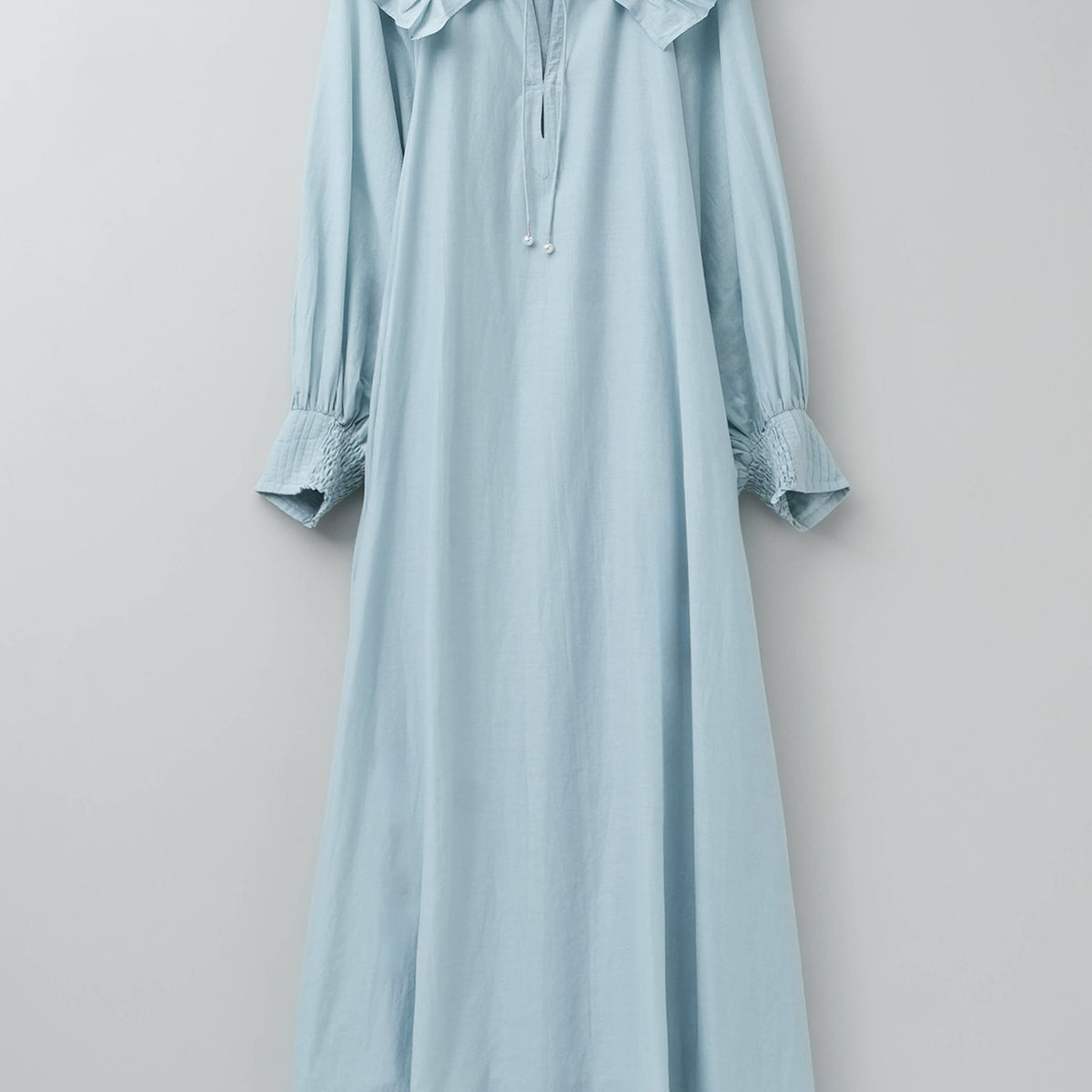 Cotton Silk Pintuck Collar Dress | Pasand by ne Quittez pas 
