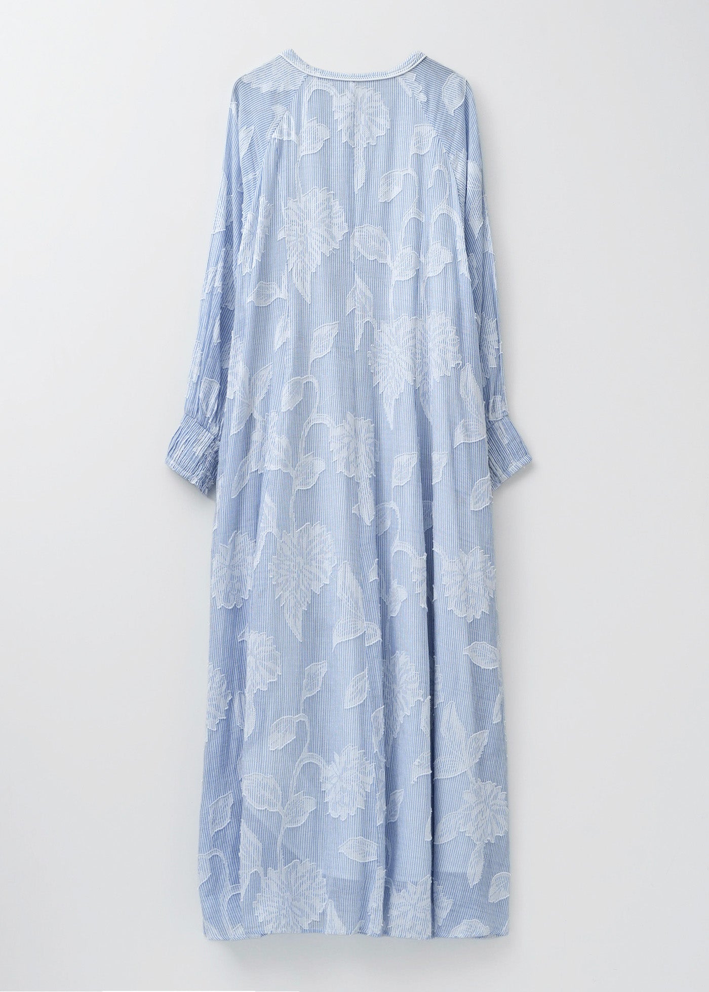 Cotton Stripe Flower Jacquard Flare Dress | Pasand by ne Quittez