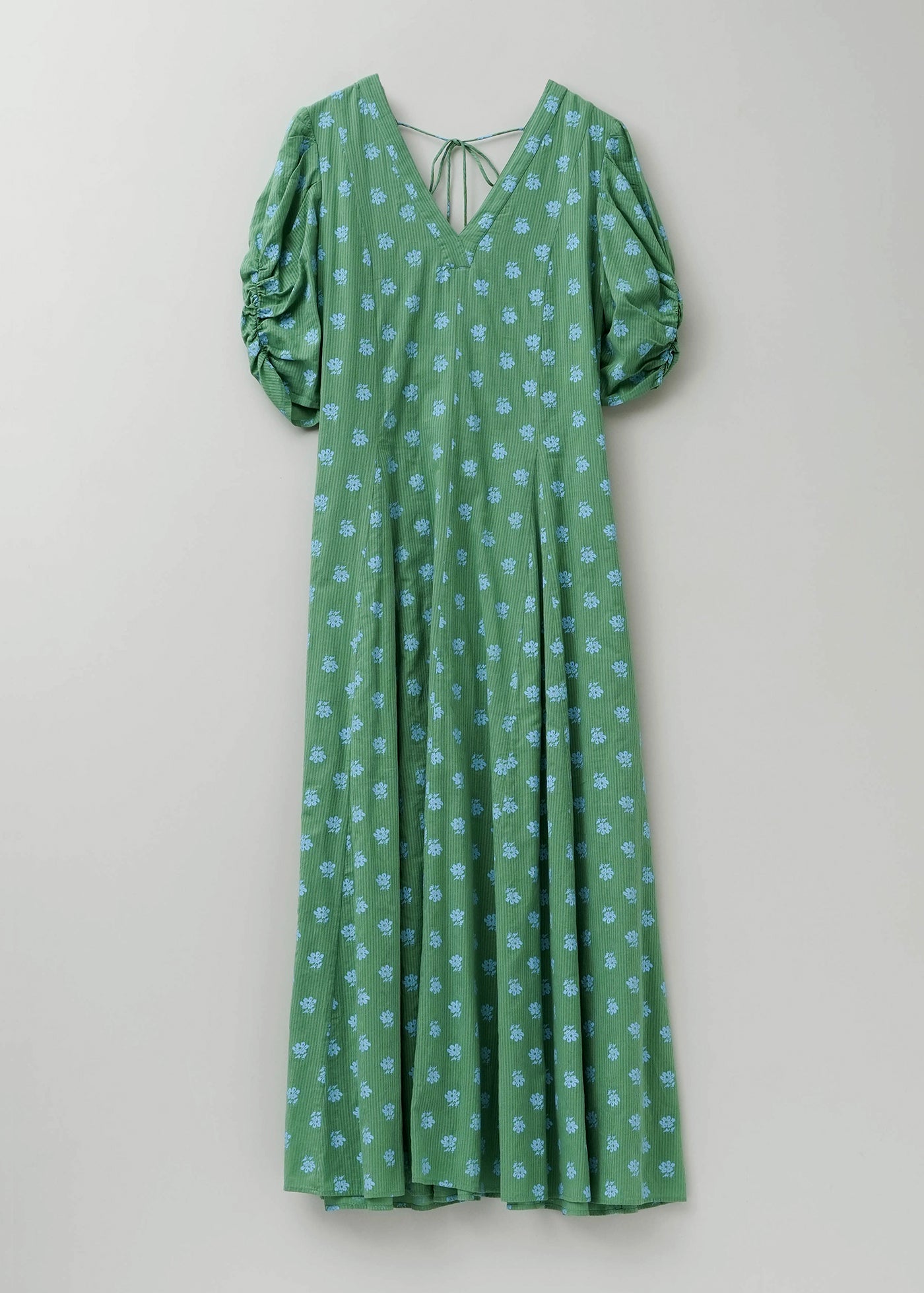 5月上旬お届け予定】Cotton Dobby Stripe Anemone Print Gather Sleeve