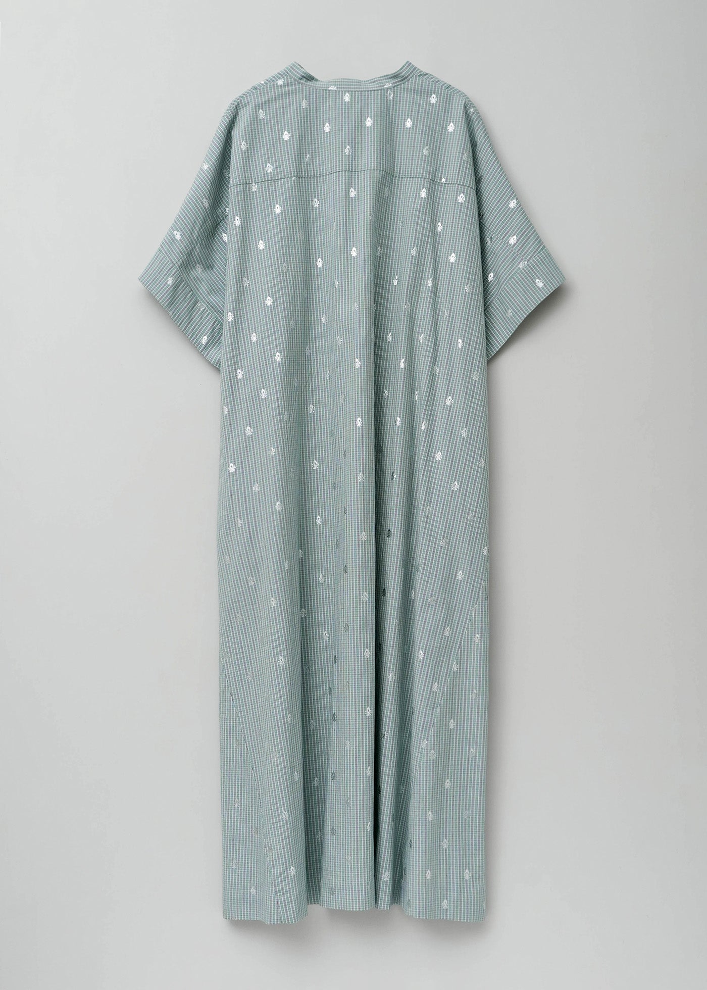 【7/8 10時発売】Poplin Check Foil Print Big Shirts Dress