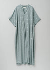 【7/8 10時発売】Poplin Check Foil Print Big Shirts Dress