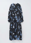 【9月下旬お届け予定】Rayon Jacquard Rose Print Yoke Dress