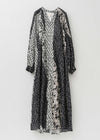 【8/5 10時発売】Cotton Rayon Patchwork Flower Print Dress