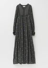 【8/5 10時発売】Cotton Crape Full Embroidery Yoke Dress