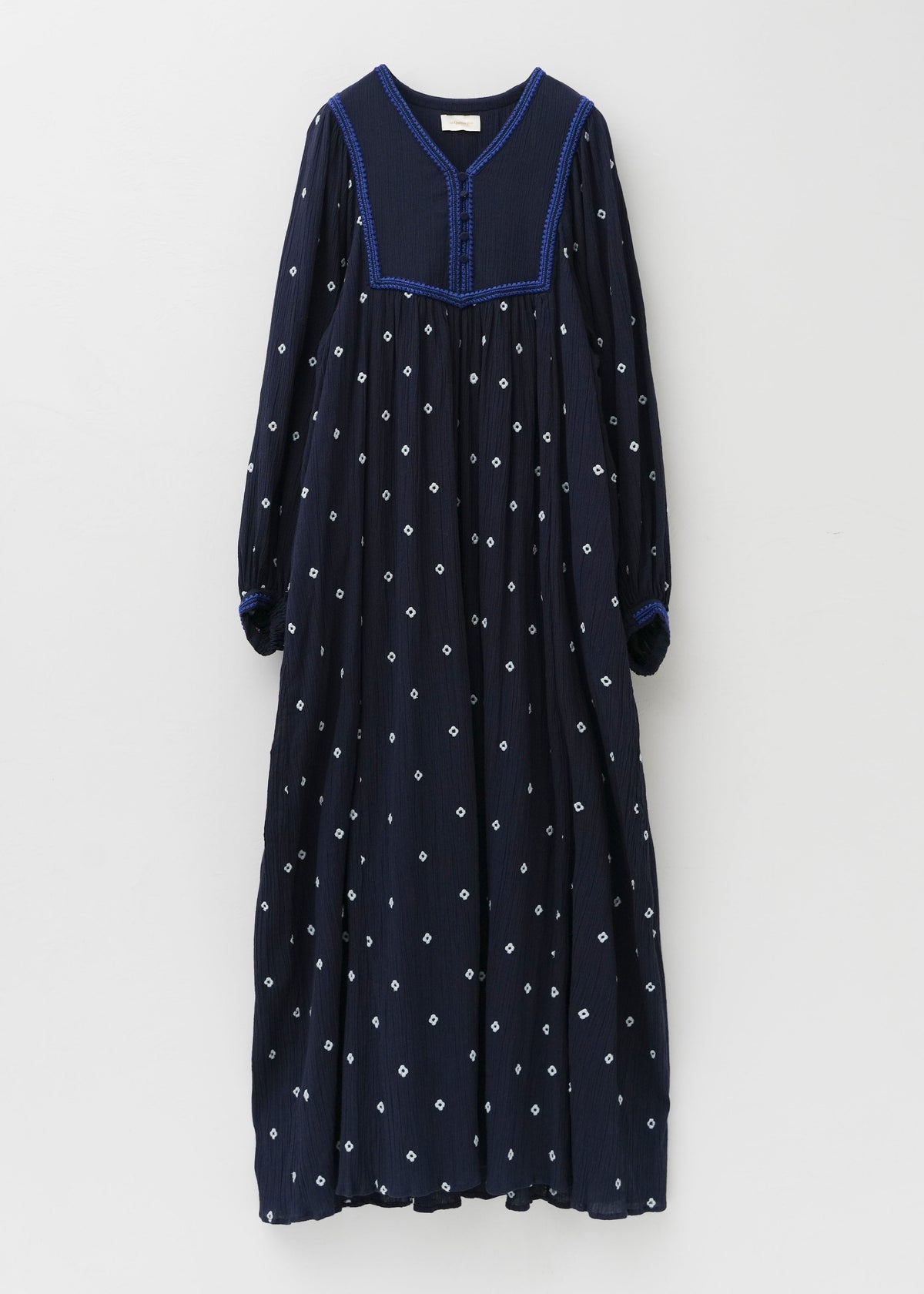 Cotton Crape Full Embroidery Yoke Dress