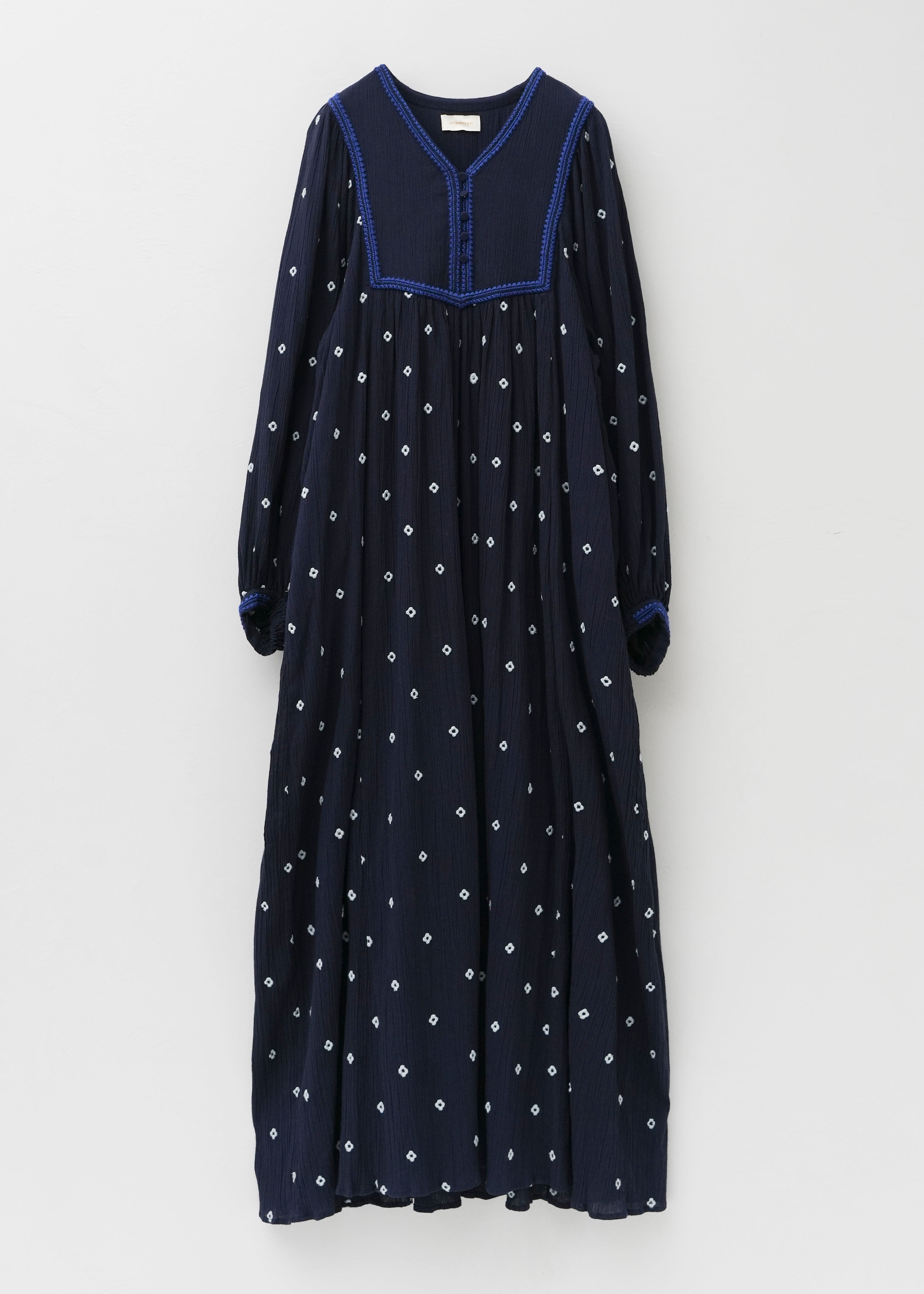【8/5 10時発売】Cotton Crape Full Embroidery Yoke Dress