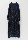 【8/5 10時発売】Cotton Crape Full Embroidery Yoke Dress