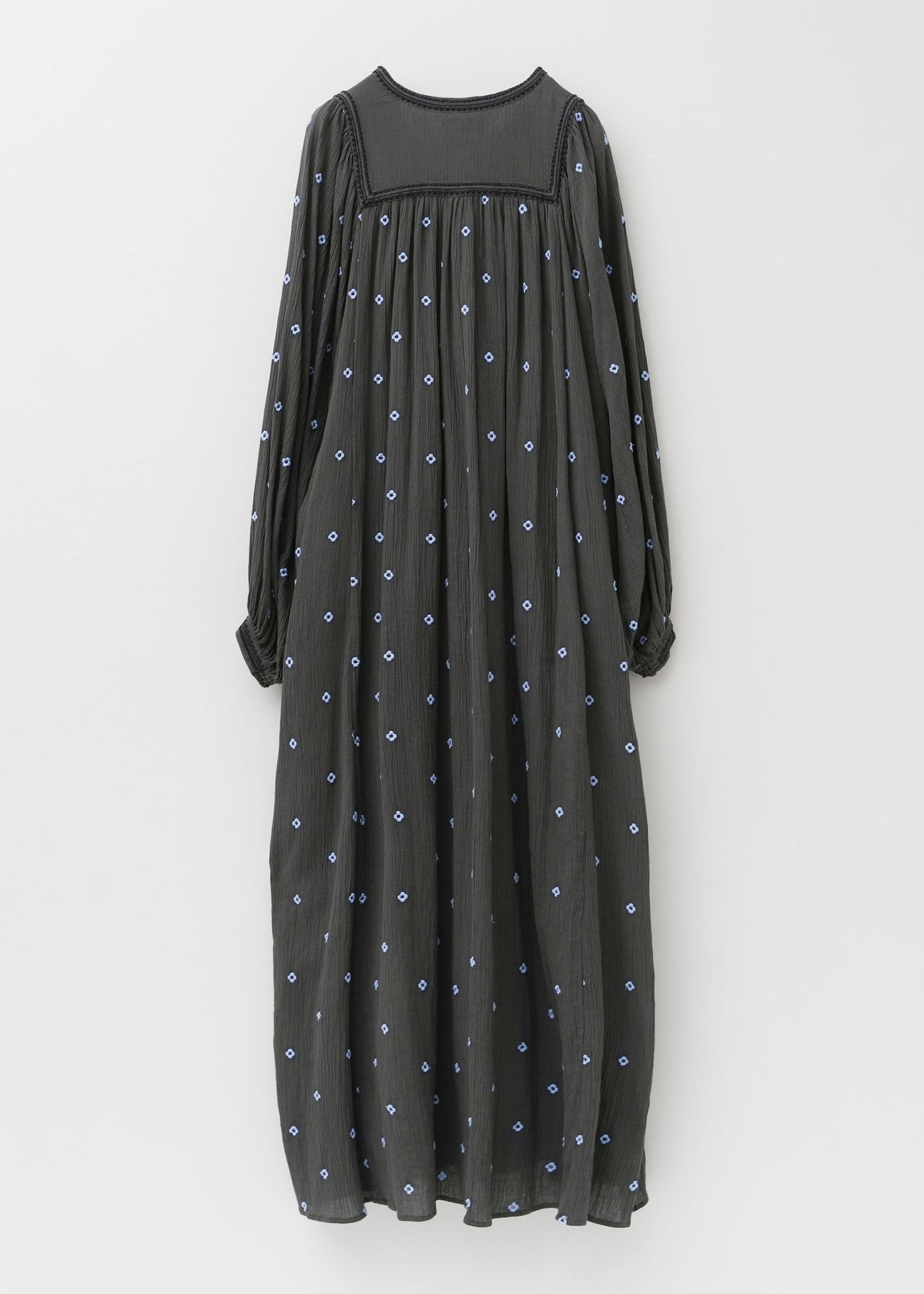 Cotton Crape Full Embroidery Yoke Dress
