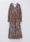 【9/2 10時発売】Cotton Lurex Floral Scarf Print Dress