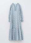 【10/7 10時発売】Crimp Cotton Abelia Print Line Embroidery Dress
