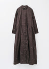 【10月中旬お届け予定】Poly Dupion Small Kali Embroidery Shirts Dress