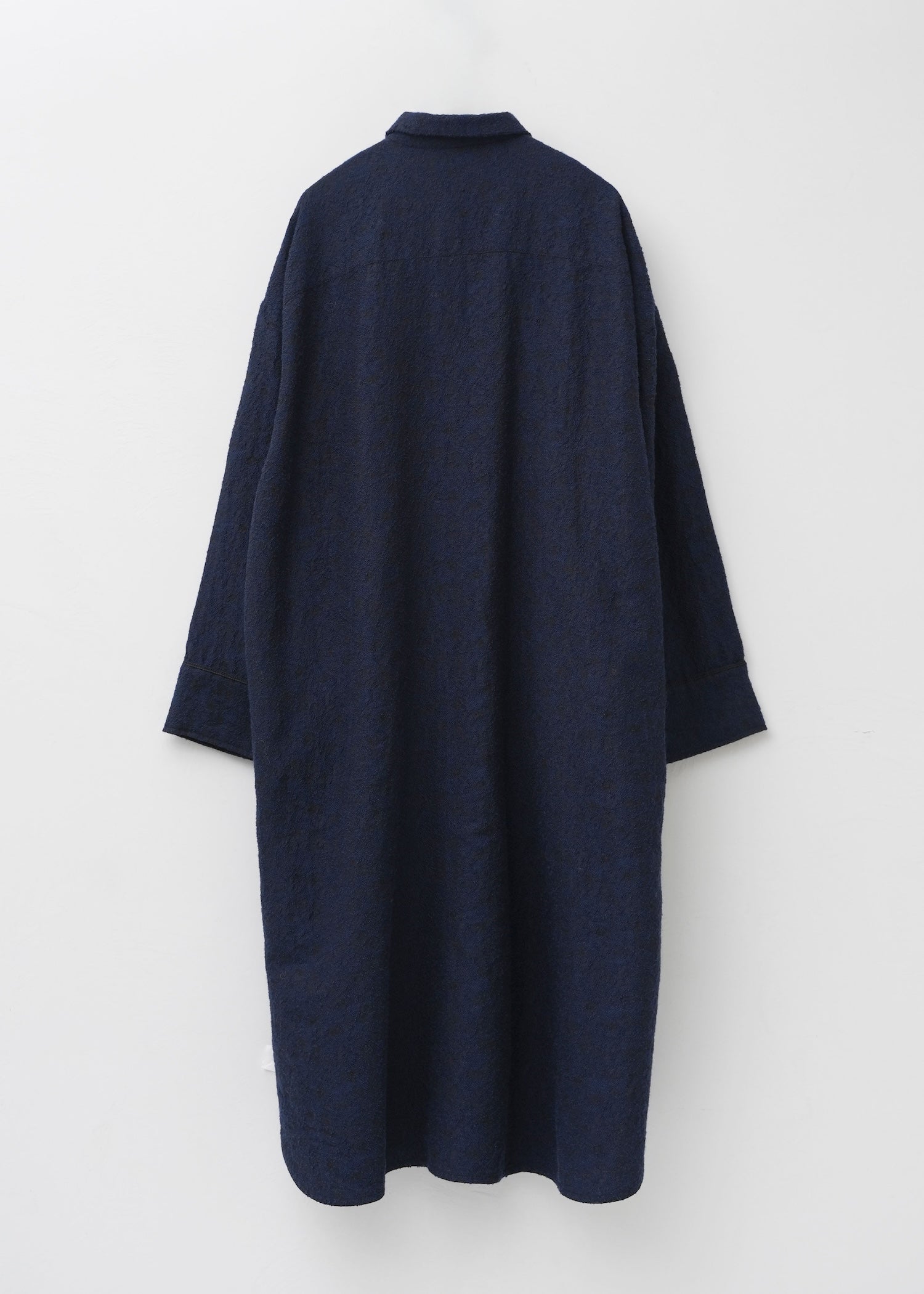 【10月上旬お届け予定】Wool Jacquard Embroidery Shirt Dress
