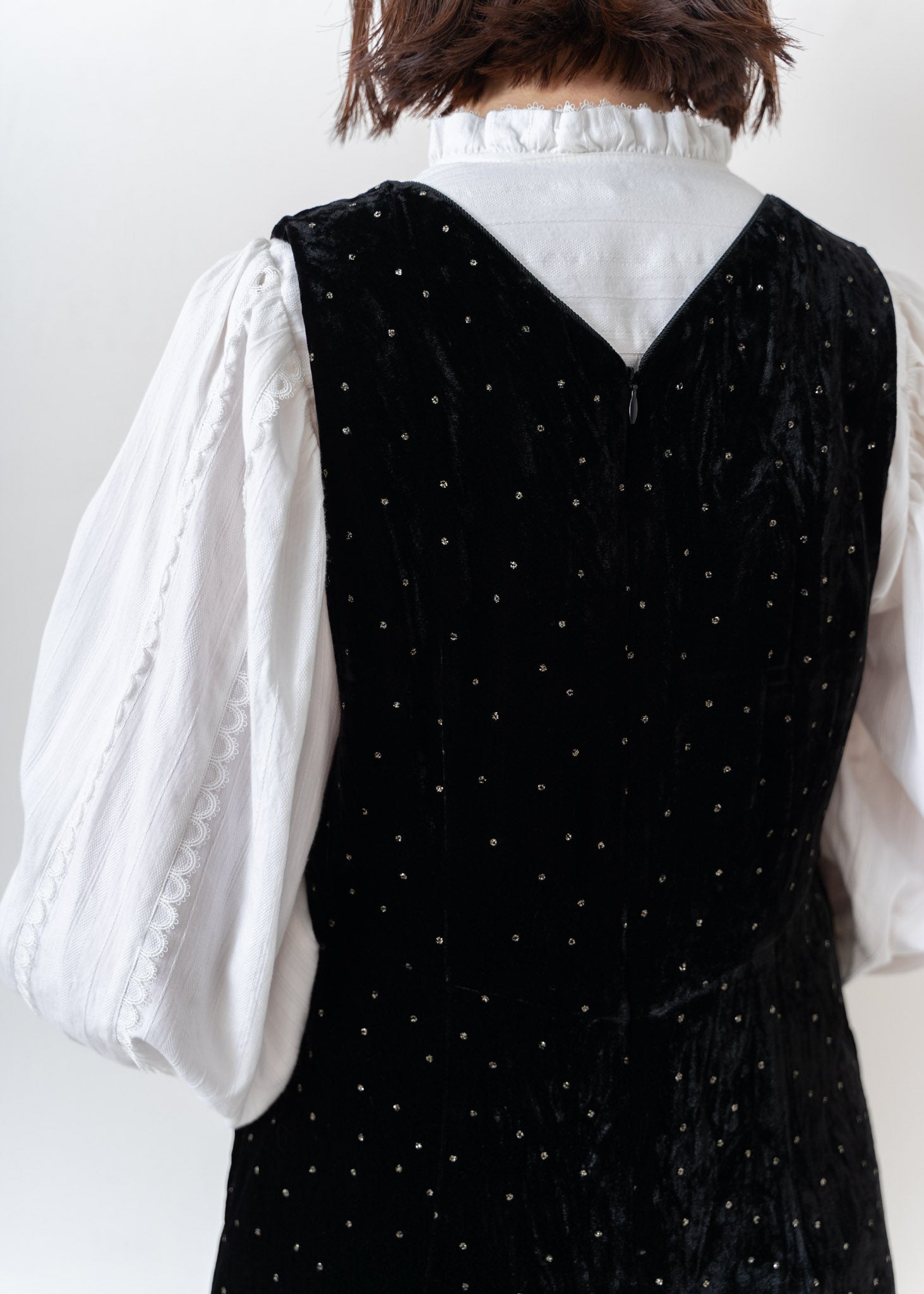 Velvet Glitter Print Sleeveless Dress | Pasand by ne Quittez pas 