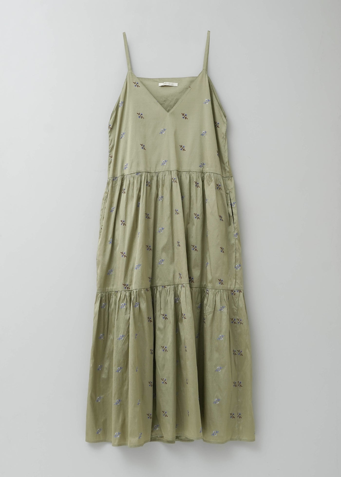 Poly Dupion Embroidery Cami Dress