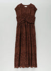 Cotton Voile Lupine Cifre Sleeveless Dress