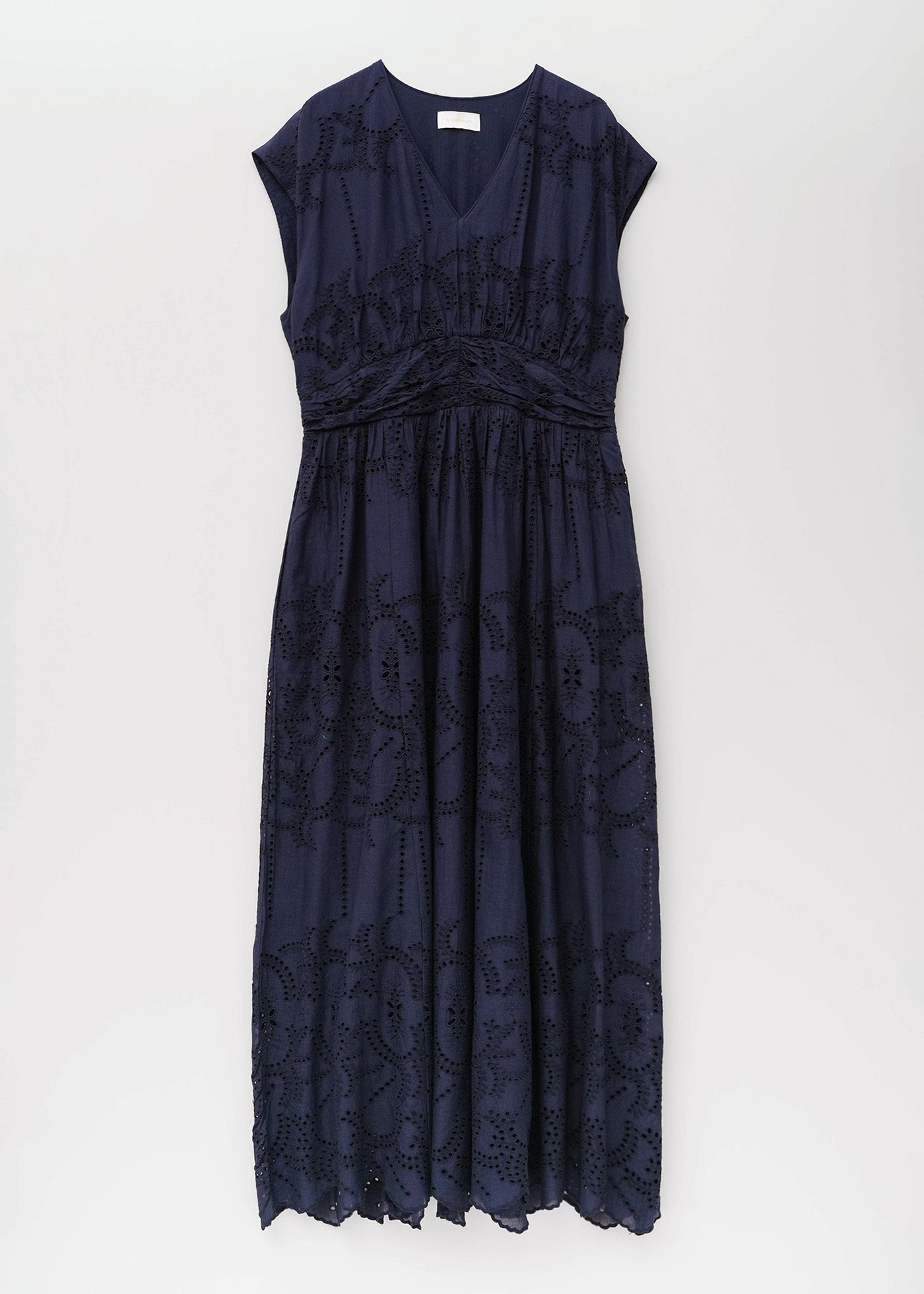 Cotton Voile Lupine Cifre Sleeveless Dress