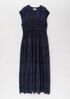 Cotton Voile Lupine Cifre Sleeveless Dress