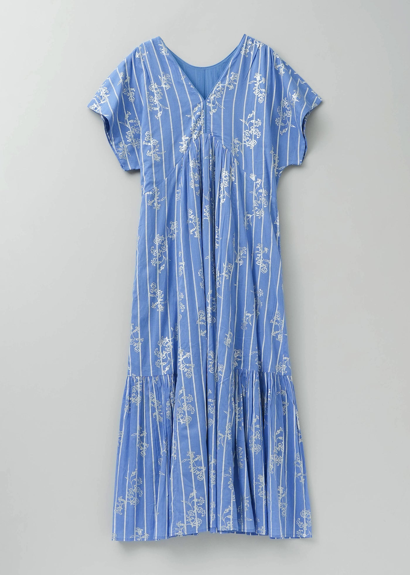 5月上旬お届け予定】Cotton Voile Stripe Anemone Foil Print French