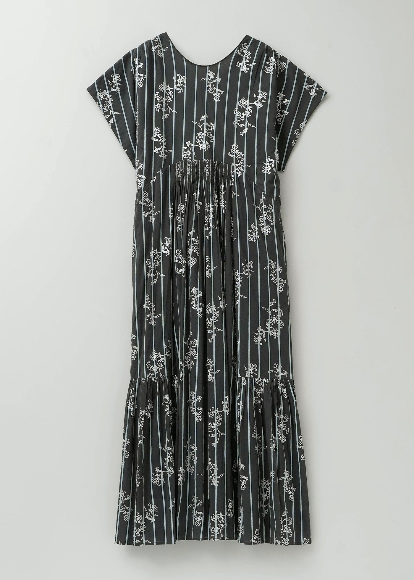 5月上旬お届け予定】Cotton Voile Stripe Anemone Foil Print French