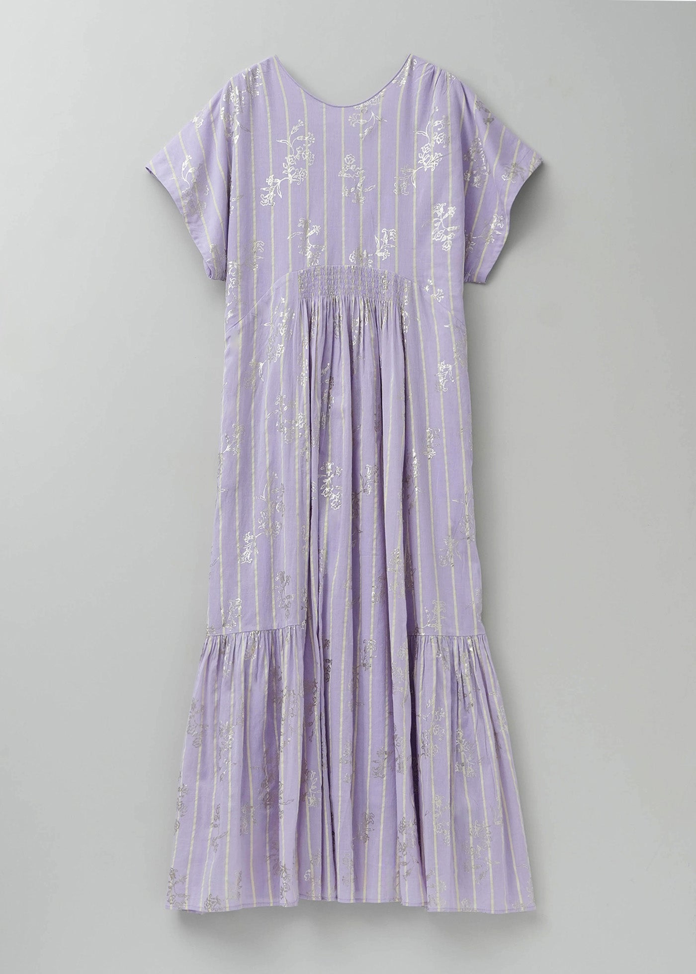 5月上旬お届け予定】Cotton Voile Stripe Anemone Foil Print French